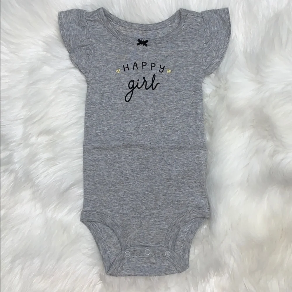 Bundle of 5 NWOT Baby Girl 6M Onesies
